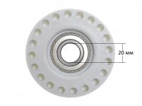 Суппорт в сборе (левый, против шкива, резьба по часовой, подшип. 6204 + 30x46.8x8.7/13) стиральной машины Electrolux